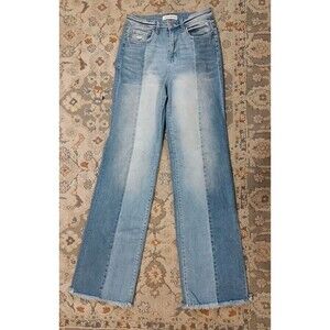 Ultra High Waisted Jeans Color Wave Sz 27 Flying Monkey Light Wash Contrast